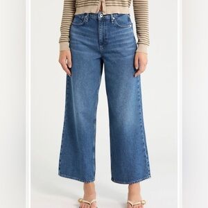 Rag & Bone Andi Ankle Wide-Leg Jeans Lowry Medium Wash Size 26